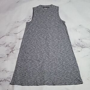Madewell Heathered Gray Ribbed Sleeveless Dress